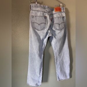 Vintage 90’s LEVIS 501 Jeans Light Wash Button Fly Straight Leg Denim 34x30